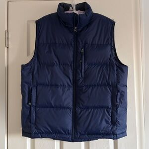 LL Bean Navy Blue Goose Down Puffer Vest Men Size Medium